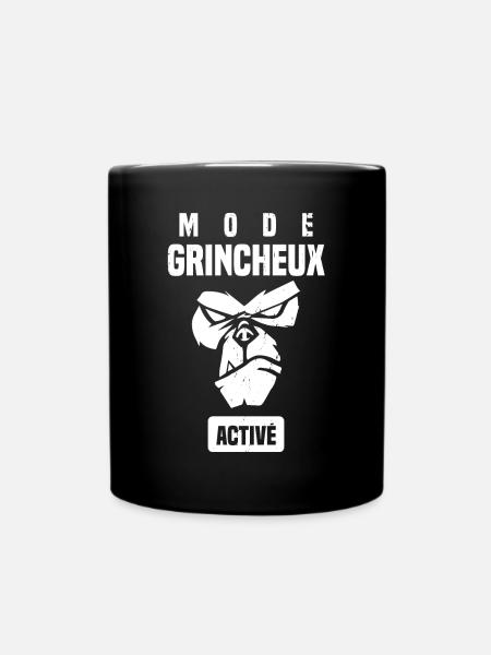 Mode grincheux activé humour râleur râler - Mug uni - noir
