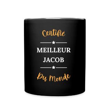 Certifié meilleur jacob du monde - Mug uni - noir - Devant