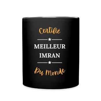 Certifié meilleur imran du monde - Mug uni - noir - Devant