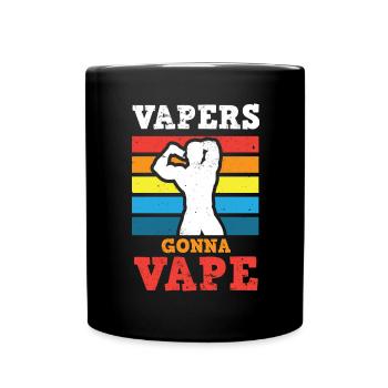 Elektro Zigarette E-Zigarette E-Shisha Vape - Tasse einfarbig - Schwarz - Vorne