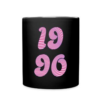 1990 - Minimalist design for the birthday - Full Colour Mug - black - Front