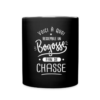 chasse Bogosse chasseur fan de chasse - Mug uni - noir - Devant
