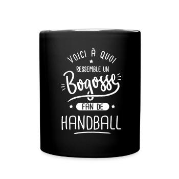 handball Bogosse fan de sport joueur de handball - Mug uni - noir - Devant