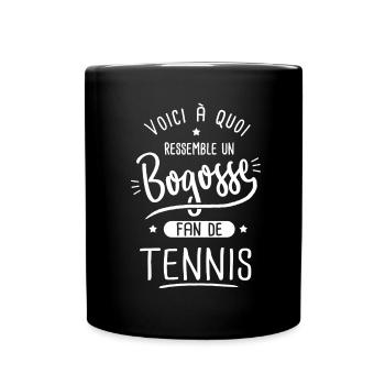 Tennis Bogosse fan de tennis - Mug uni - noir - Devant