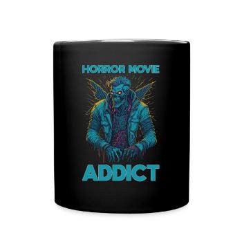 Horror Movie Addict - Zombie Illustration - Full Colour Mug - black - Front