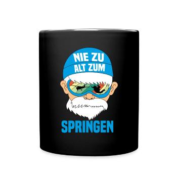 Fallschirmspringen Fallschirm Luftsport - Tasse einfarbig - Schwarz - Vorne