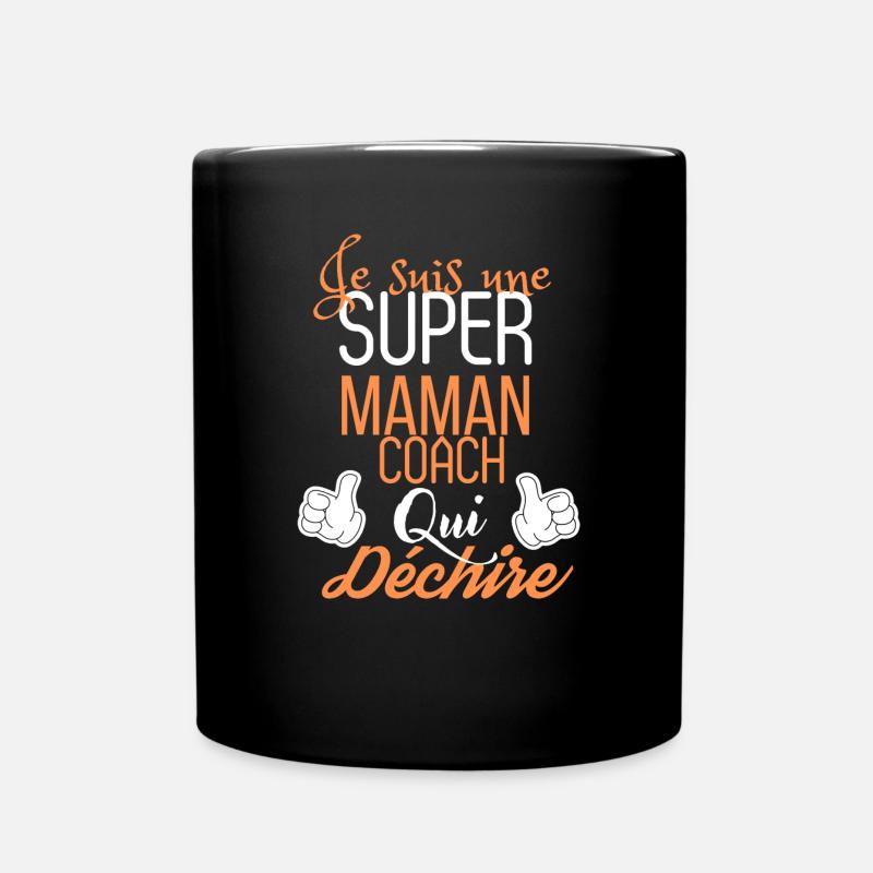 Maman Coach Déchire : Un Cadeau d'Humour - Mug uni - noir