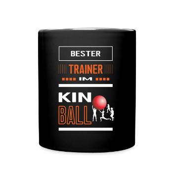 Bester Kinball Trainer Danke Kinballtrainer Geb - Tasse einfarbig - Schwarz - Vorne