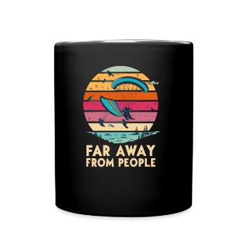 Paragliding - Tasse einfarbig - Schwarz - Vorne