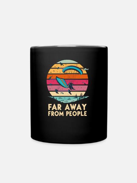 Paragliding - Tasse einfarbig - Schwarz