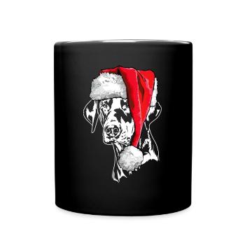Santa Doberman Christmas Dogs Wilsigns - Mug uni - noir - Devant