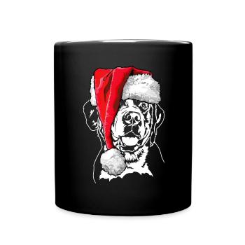 Père Noël Grand Bouvier Suisse Noël - Mug uni - noir - Devant