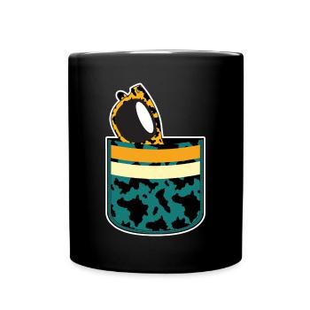 Cadeau Vache Poitrine Poche Lunettes de Soleil Motif Vache - Mug uni - noir - Devant