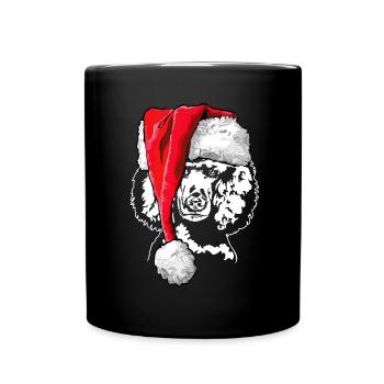 Père Noël caniche Noël Père Noël chiens Wilsigns - Mug uni - noir - Devant