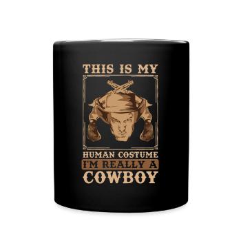 Cowboy Hut Pistole Texas Geschenk Lustiges Cowboy - Tasse einfarbig - Schwarz - Vorne