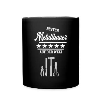 Bester Metallbauer Danke Schlosser Metallbau - Tasse einfarbig - Schwarz - Vorne