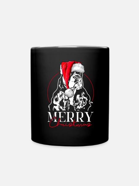 Père Noël American Cocker Spaniel Joyeux Noël Chien - Mug uni - noir