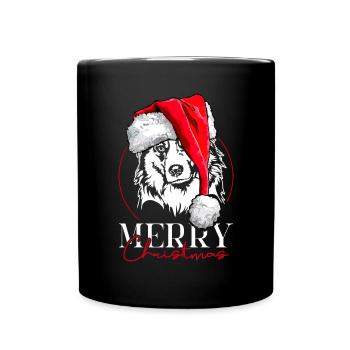 Père Noël berger australien joyeux Noël Wilsigns - Mug uni - noir - Devant