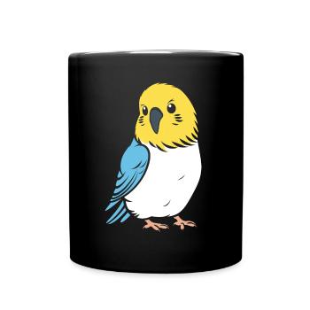 Cute little parakeet - Full Colour Mug - black - Front