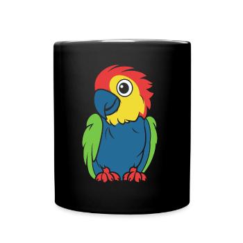 Humour petit perroquet - Mug uni - noir - Devant
