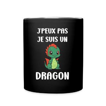 Bébé dragon - Mug uni - noir - Devant