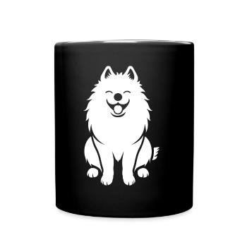 Chien Samoyède - Mug uni - noir - Devant