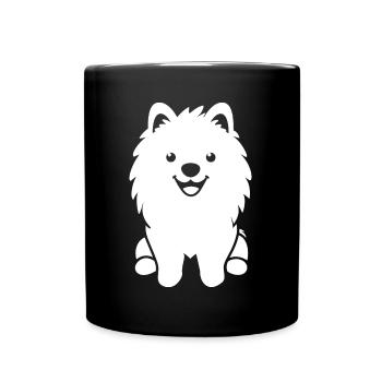 Chien Samoyède - Mug uni - noir - Devant
