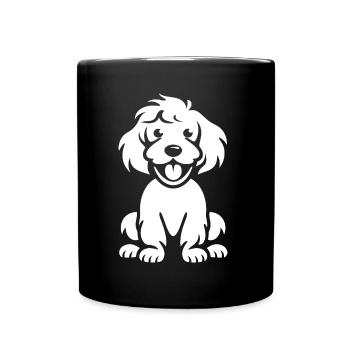 Chien cocker - Mug uni - noir - Devant