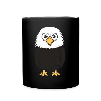 Adler-Vogel - Tasse einfarbig - Schwarz - Vorne