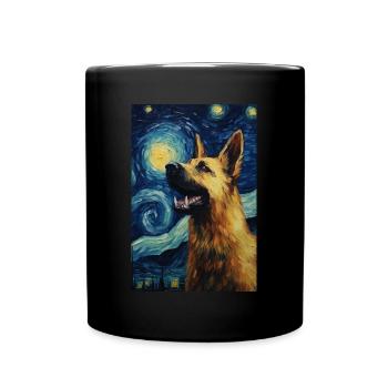 Chien de berger - Mug uni - noir - Devant