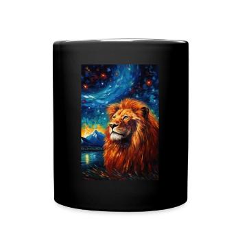 Lion - Full Colour Mug - black - Front