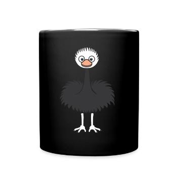 autruche - Mug uni - noir - Devant