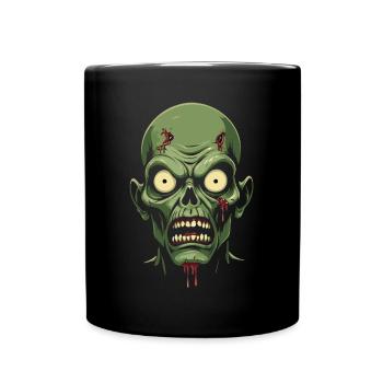 Zombie Comic Illustration - Full Colour Mug - black - Front