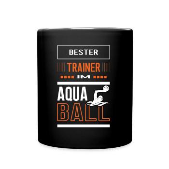 Bester Aquaball Trainer Aquaballtrainer Training - Tasse einfarbig - Schwarz - Vorne