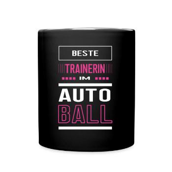 Beste Autoball Trainerin Autoballtrainerin Spiel - Tasse einfarbig - Schwarz - Vorne