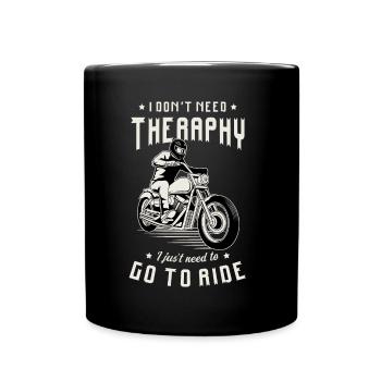 Moto, Moto, Machine, Motocycliste, Evolution - Mug uni - noir - Devant
