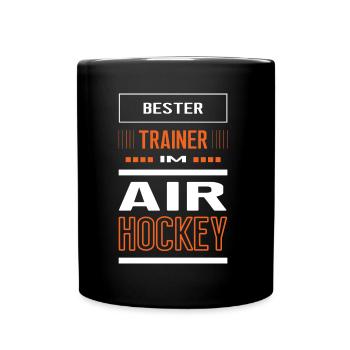 Bester Airhockey Trainer Airhockeytrainer Training - Tasse einfarbig - Schwarz - Vorne