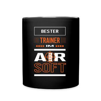 Bester Airsoft Trainer Airsofttrainer Training - Tasse einfarbig - Schwarz - Vorne