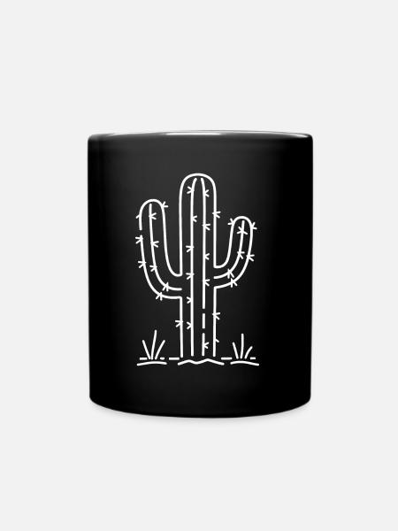 Kaktus - Tasse einfarbig - Schwarz