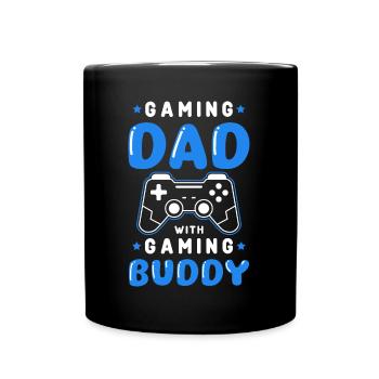 Gamer Father Offspring Baby Child Gamer Joystick - Full Colour Mug - black - Front