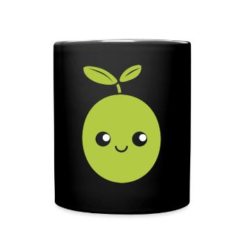 Olive - Tasse einfarbig - Schwarz - Vorne