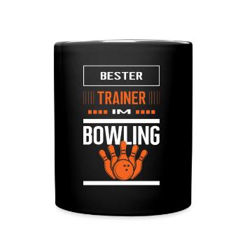 Bester Bowling Trainer Bowlingtrainer Training - Tasse einfarbig - Schwarz - Vorne
