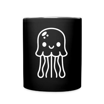Méduse - Mug uni - noir - Devant