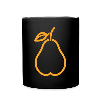 Birne - Tasse einfarbig - Schwarz - Vorne