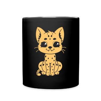 Serval - Tasse einfarbig - Schwarz - Vorne