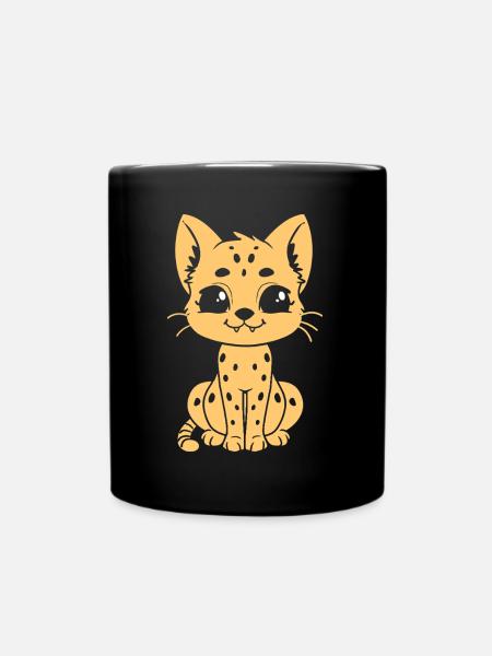Serval - Tasse einfarbig - Schwarz