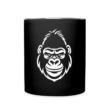 Gorilla - Tasse einfarbig - Schwarz - Vorne