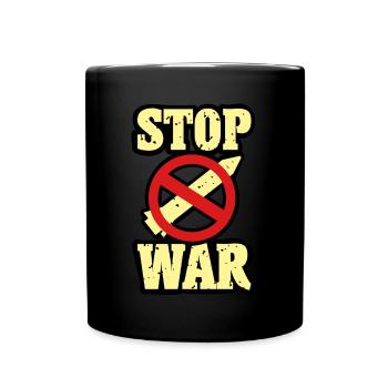 Contre la guerre - Mug uni - noir - Devant