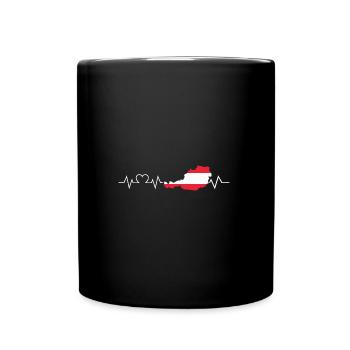 Austrian Heartbeat Austria - Full Colour Mug - black - Front