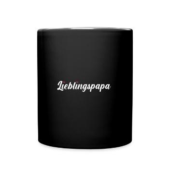 Vater Bester Papa - Tasse einfarbig - Schwarz - Vorne